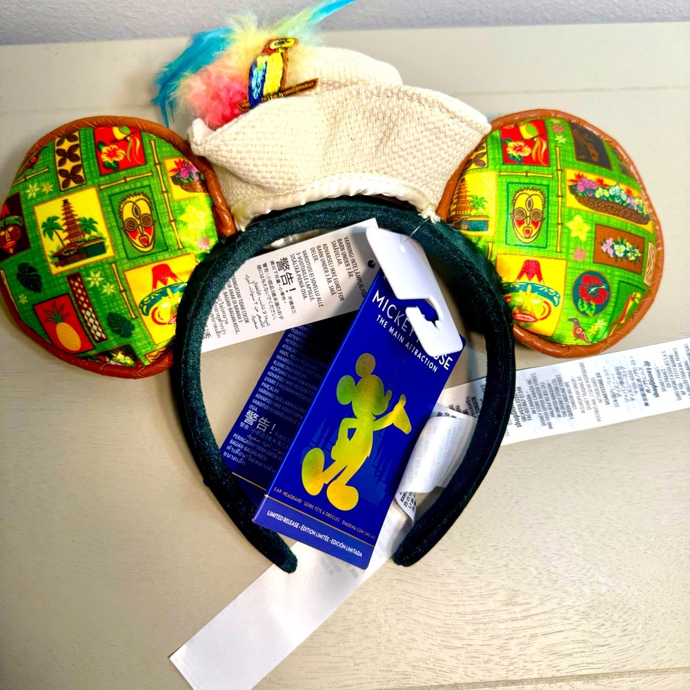 NWT. Disney Parks 50th Mickey Main Attraction: Enchanted Tiki Room Ears Headband